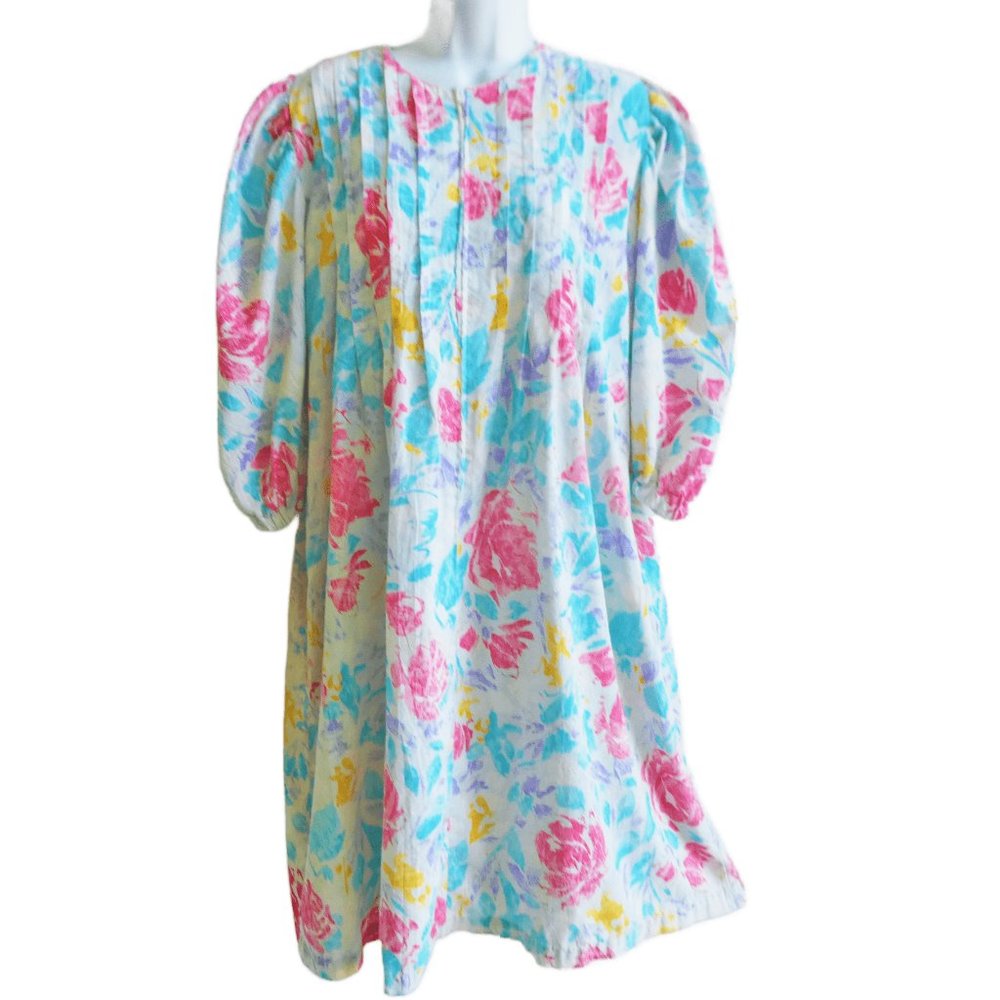 Vintage David Brown Boutique California Muu Muu Floral Housecoat Robe Lounge M